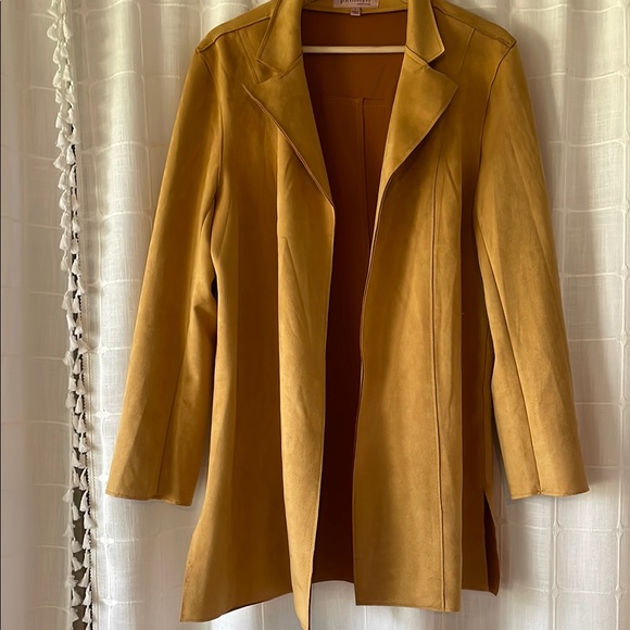 Philosophy Jackets & Blazers - Philosophy yellow Blazer longer style and super soft  large